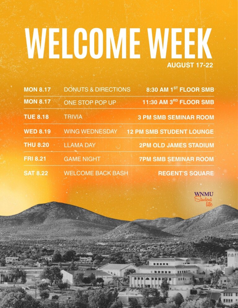 Welcome Week Event Lineup
