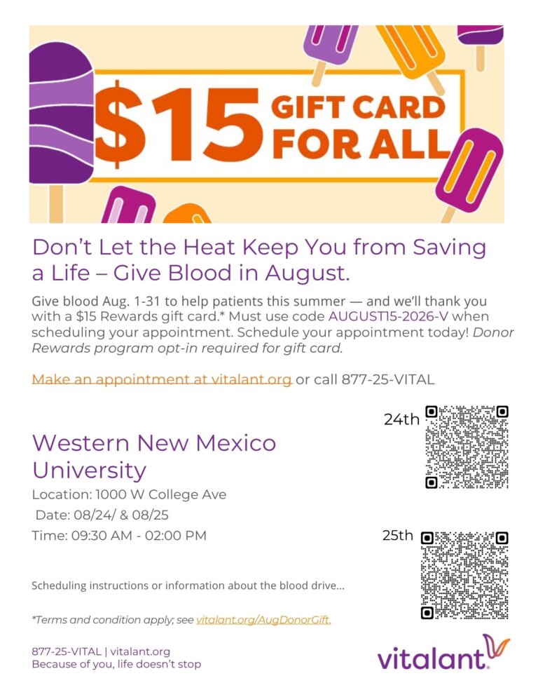 WNMU x Vitalant Blood Drive