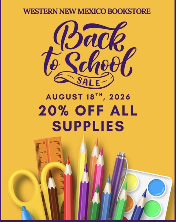 WNMU Bookstore Back to School Sale