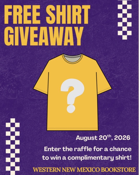 WNMU Bookstore Shirt Raffle